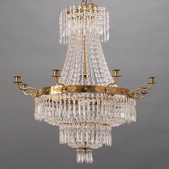 Chandelier, late Empire, 19th century.