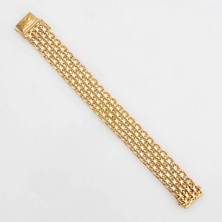 Armband  X-länk 18K guld Mary Kvoch Stockholm 1958.