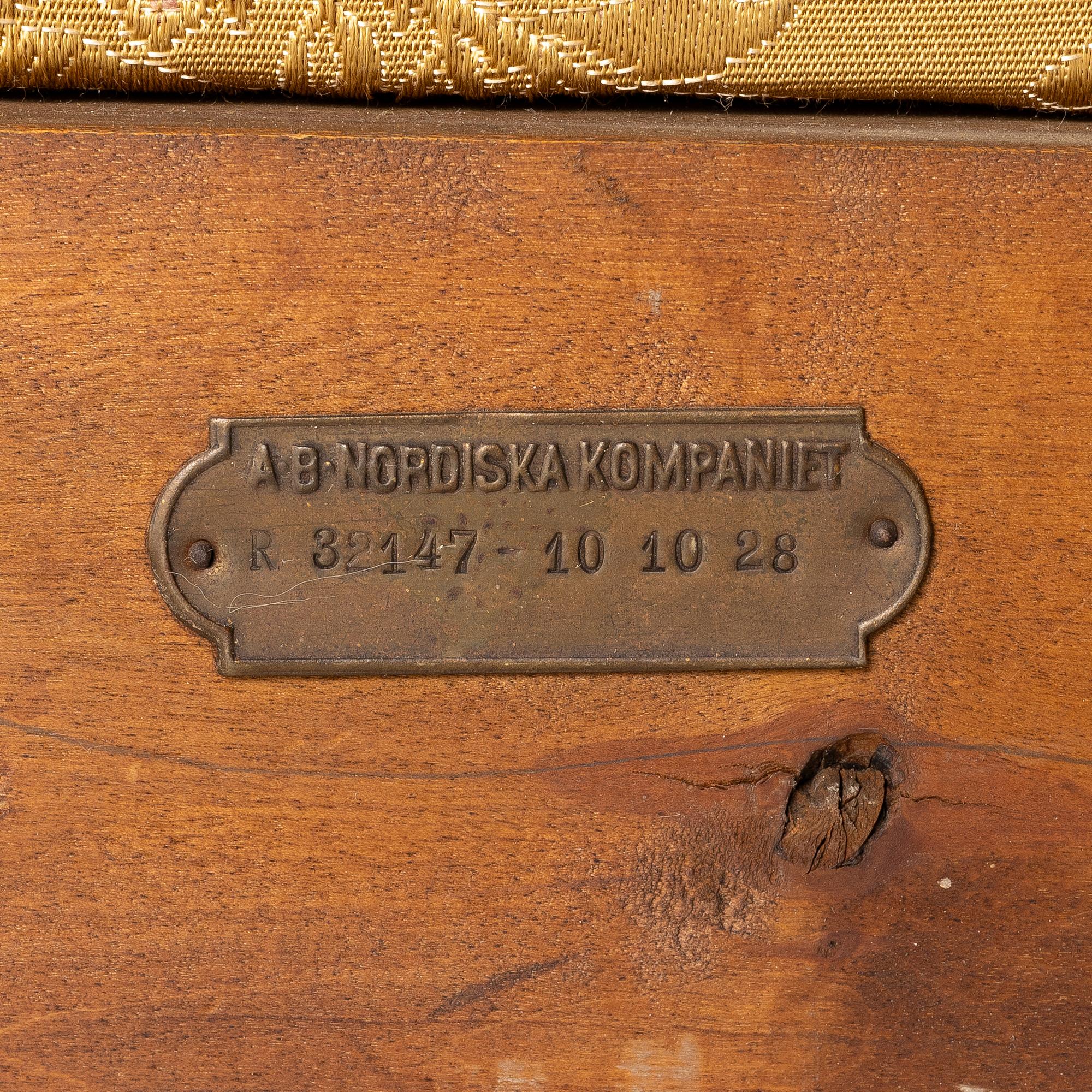 Carl Malmsten, a five piece furniture group, Nordiska Kompaniet, late 1920s.