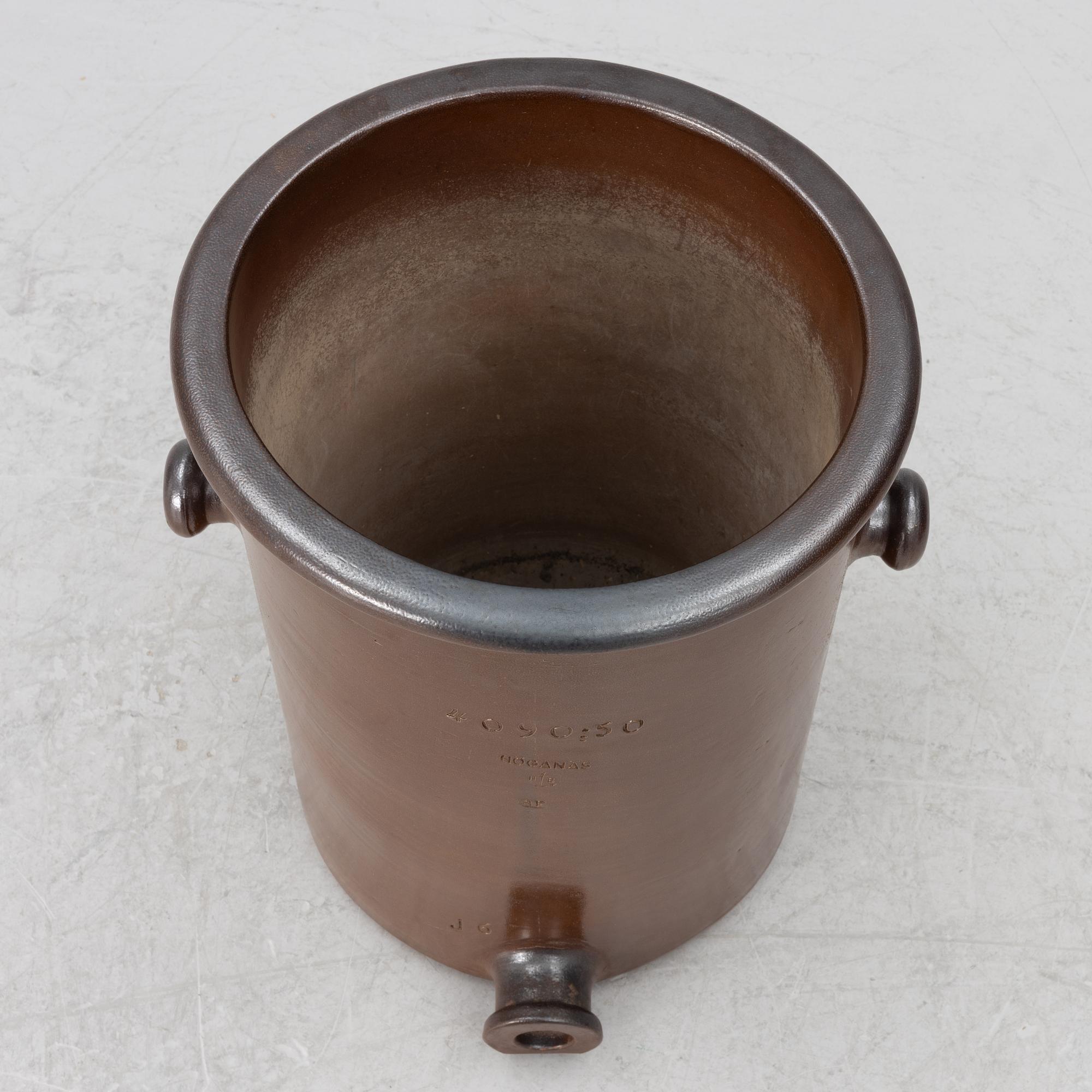 A saltglazed stoneware keg, Höganäsbolaget, Sweden,