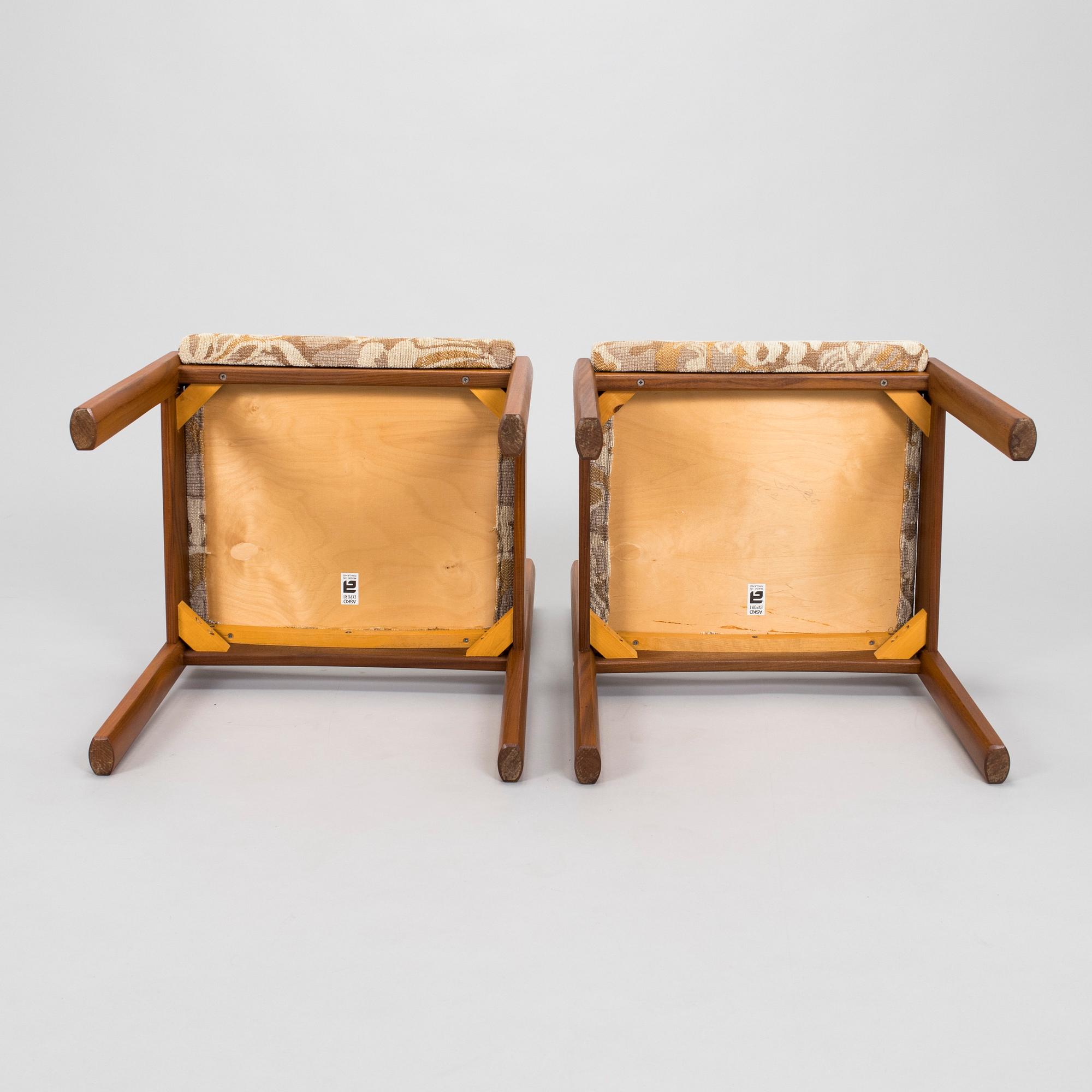 Esko Pajamies, a set of four 1970s 'Palermo' chairs for Asko, Finland.