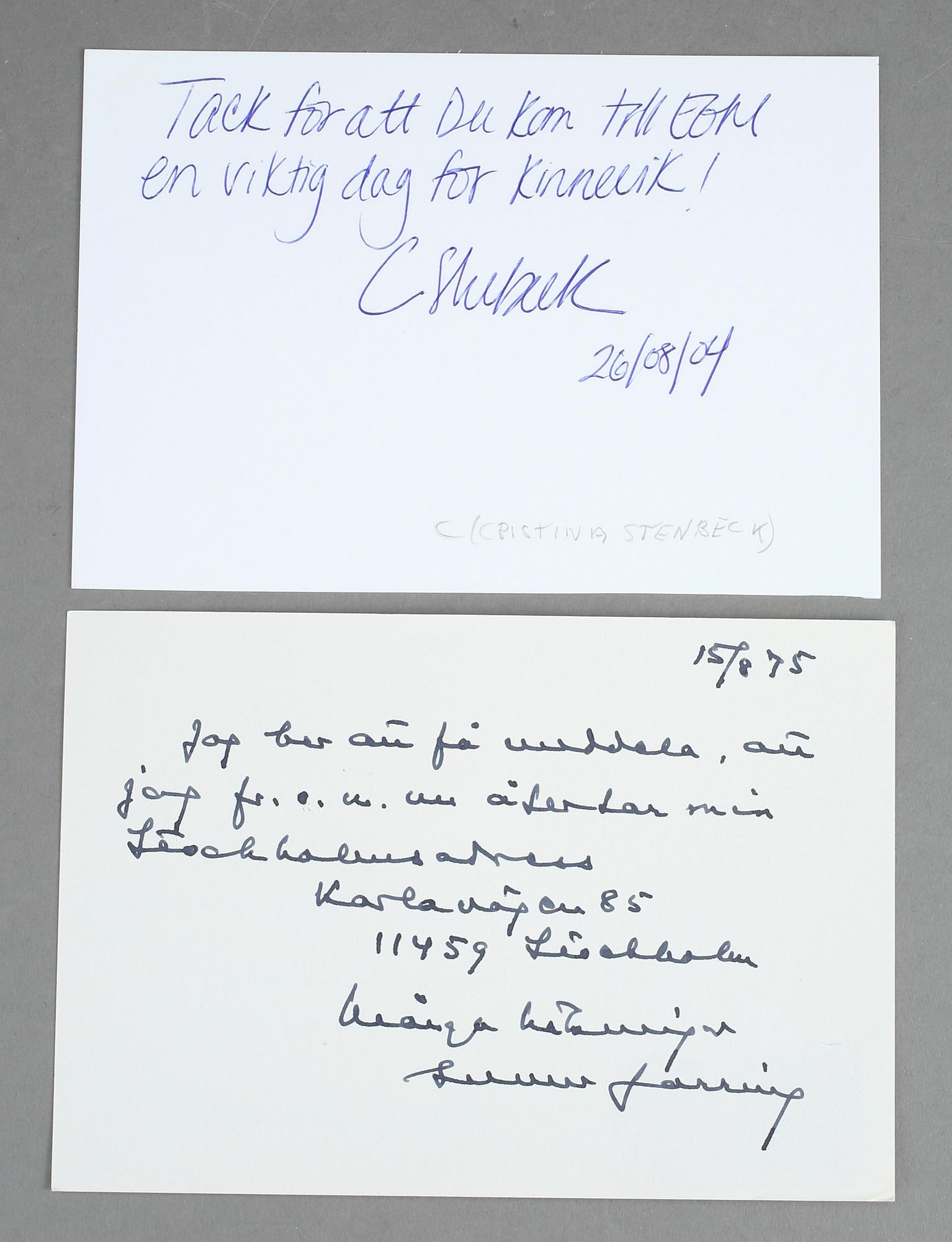 PARTI AUTOGRAFER, 31 st, bla Christiaan Barnard, Anton Nilsson Amathea-mannen, Liv Ullman.