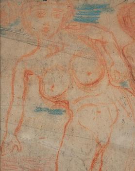 Carl Fredrik Hill, Nude study/Landscape.