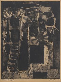 BERTIL LUNDBERG, 2 etchings signed dated and numbered 6/6 -56 och 7/30 -57.