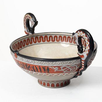August Malmström, A creamware bowl, Gustavsberg, 1870s.
