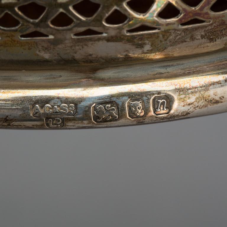 COASTERS, ett par, silver, AC & S´s LD. London, England, 1968-69.