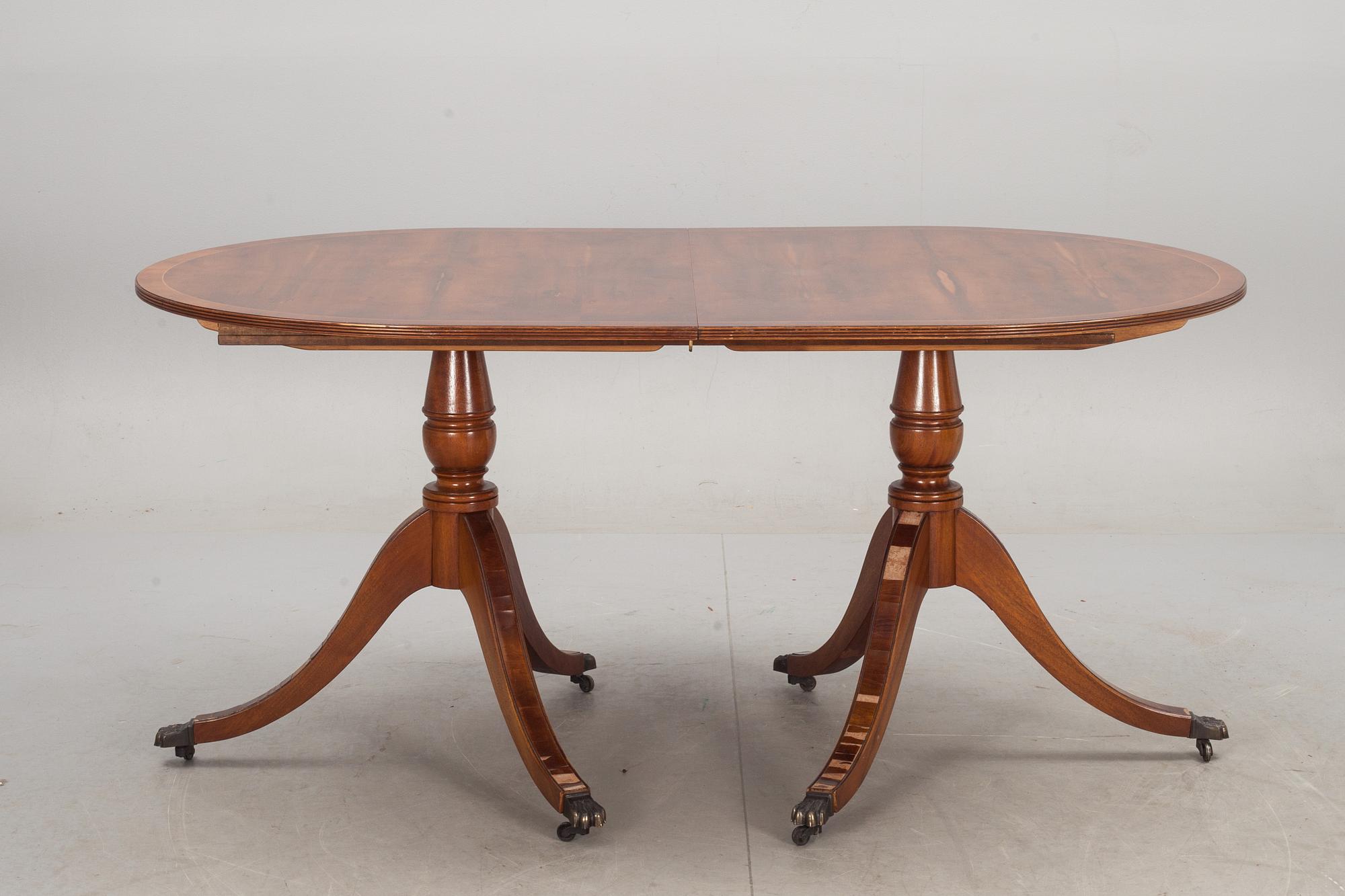 MATSALSMÖBEL, 7 delar, engelsk stil, 1900-talets andra hälft.