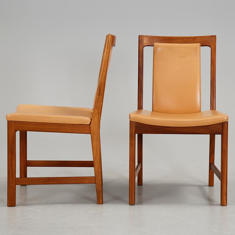 STOLAR, 4 st, Karl-Erik Ekselius för J O C Möbler, Vetlanda, 1960-tal.