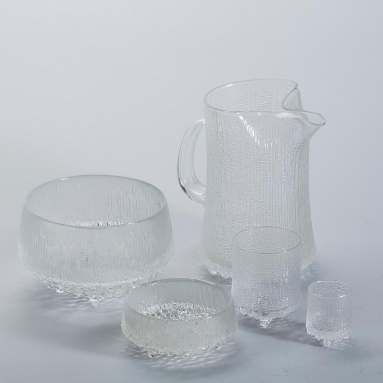 SERVISDELAR, 20 delar, glas, "Ultima Thule", Tapio Wirkkala, Iittala.