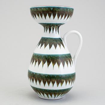 STIG LINDBERG, hänkelvas av fajans, Gustavsberg 1940/50-tal.