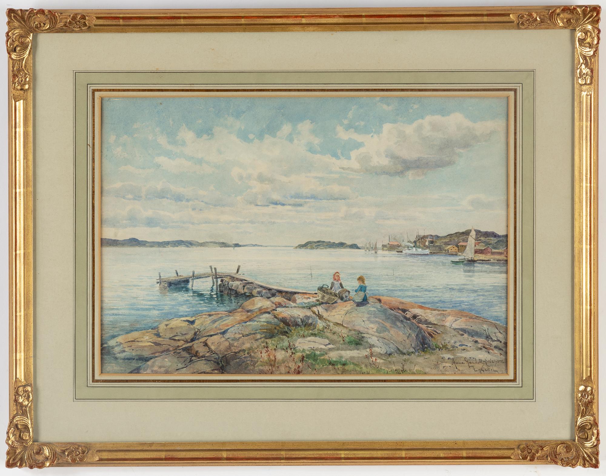 ANNA GARDELL-ERICSON, watercolour, signed, Lysekil.