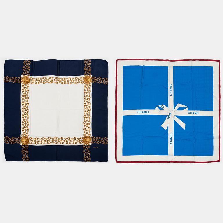 Chanel, scarves, 2 st.