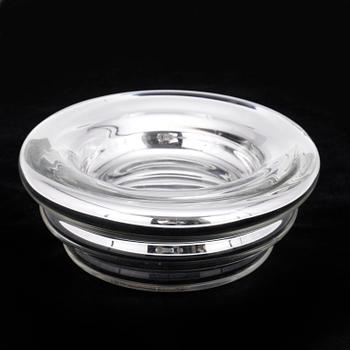 SKÅL, glas med silverlegering, Monica Backström, Boda, signerad.