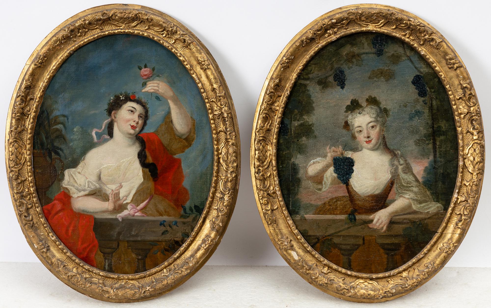 Fransk skola, 1700-tal, Allegorier, ett par.