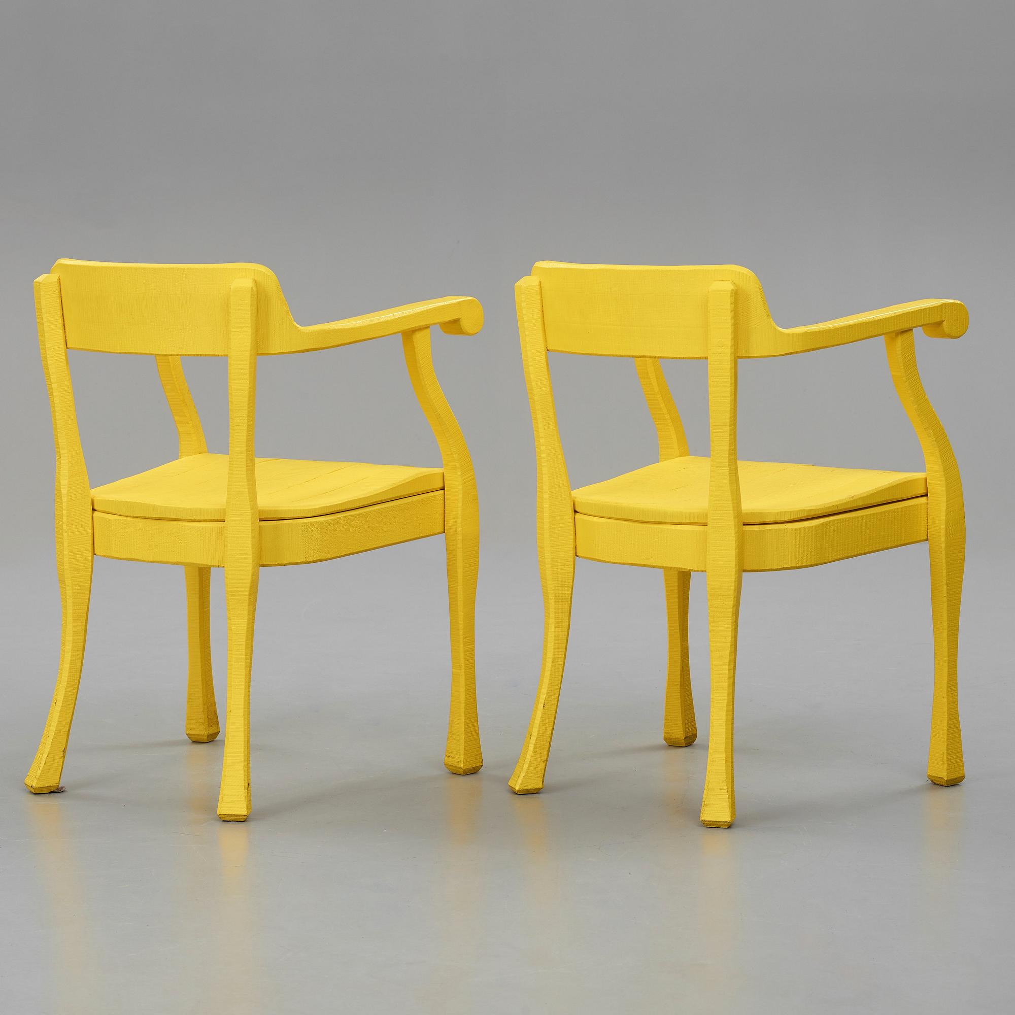 Jens Fager, a pair of "Raw" armchairs for Muuto, post 2008.