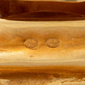 18K three coloured gold bracelet, Italy.