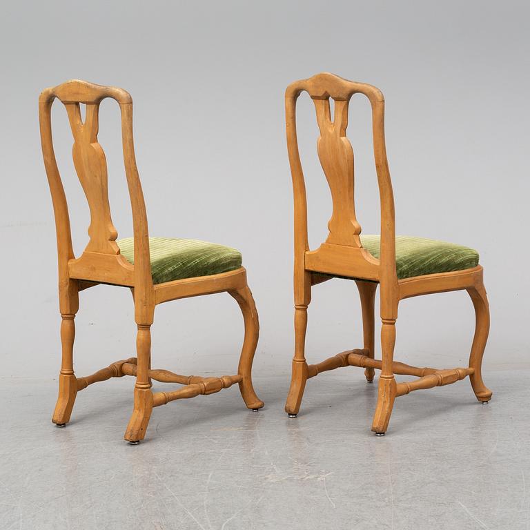 STOLAR, 2 st, snarlika,  rokoko, 1700-talets mitt.