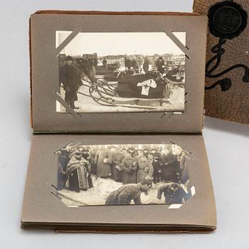 MIA GREEN, photographs from WWI Haparanda in two albums stamped and dated 1915.