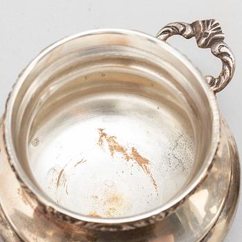 A silver creamer and a sugar bowl, Egypt, 20th century.