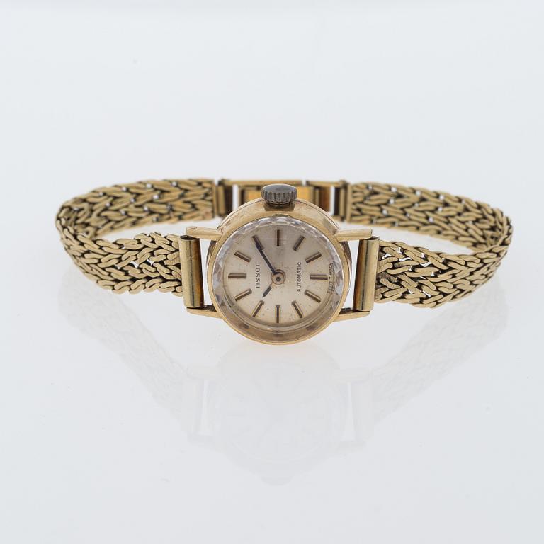 ARMBANDSUR, 14K guld, Tissot Automatic.