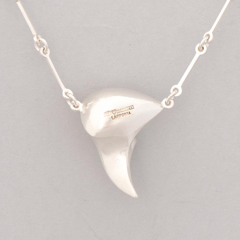 NECKLACES, 4 pcs, silver. Lapponia 1978-91.