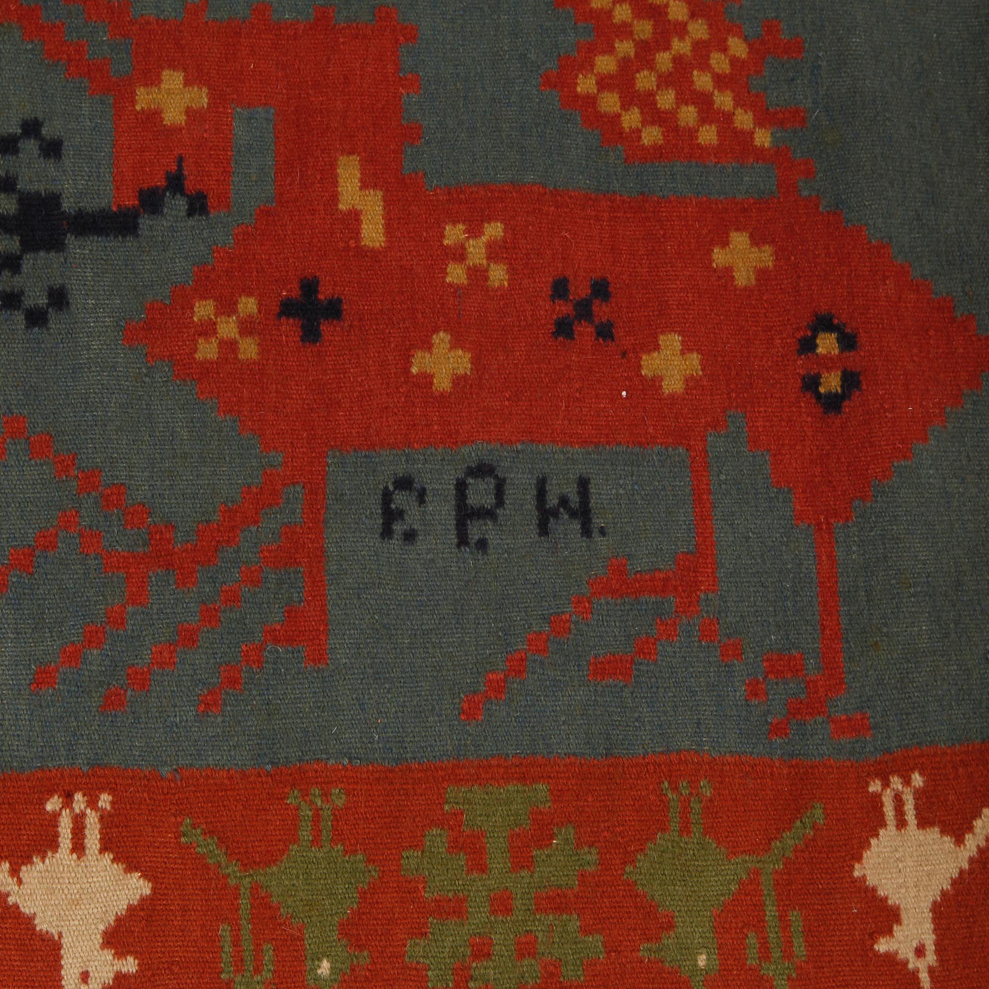 VÄVNAD, Skåne, monogramsignerad F.P.W. och daterad 1932, 180 x 55 cm.