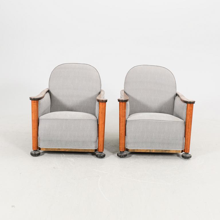 Fåtöljer ett par, jugend 1900-talets första hälft.