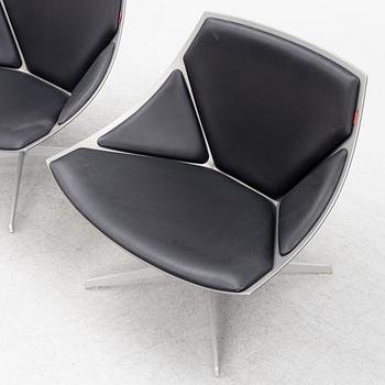 Jurgen Laub & Marcus Jehs, a pair of model 'JL10' chairs, Fritz Hansen, Denmark.