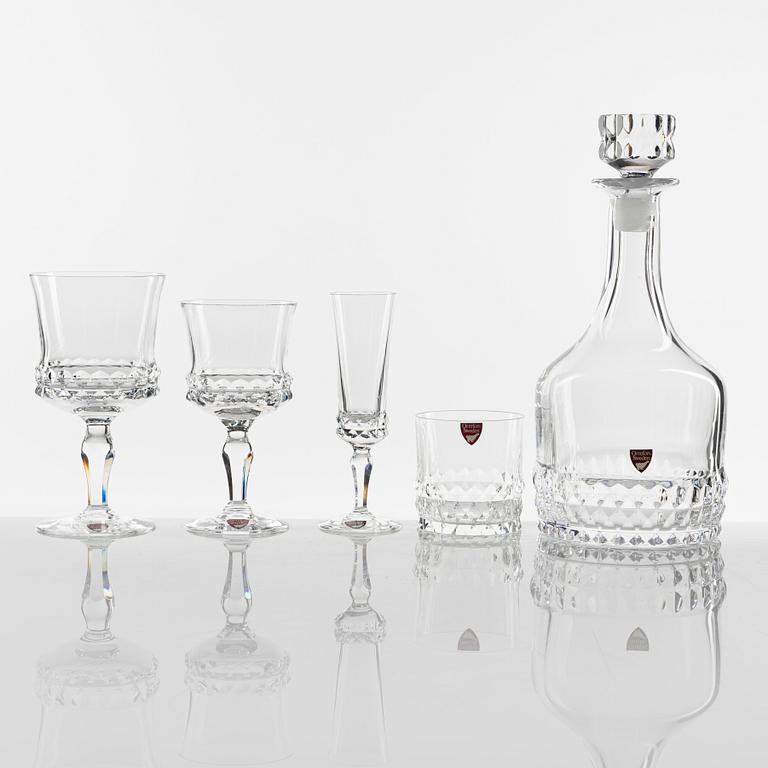 Ingeborg Lundin, a 54-piece 'Silvia' glass service, Orrefors, Sweden.