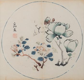 Hu Zhengyan, after, album leaf from 'Flowers' Volume of the Ten Bamboo Studio Manual of Calligraphy and Painting.