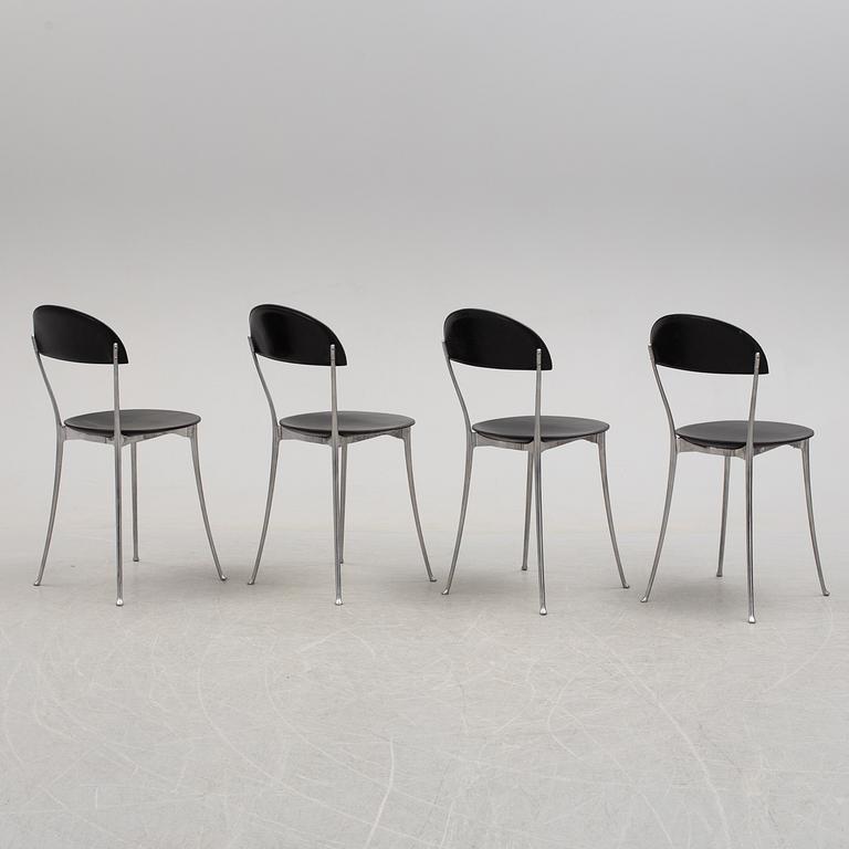A set of four 'Tonietta' chairs by Enzo Mari, Zanotta, Italy, late 19th century.