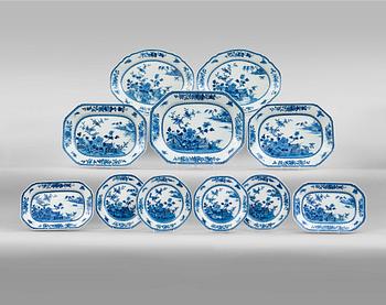 361. A blue and white dinner service, Qing dynasty, Qianlong (1736-95).