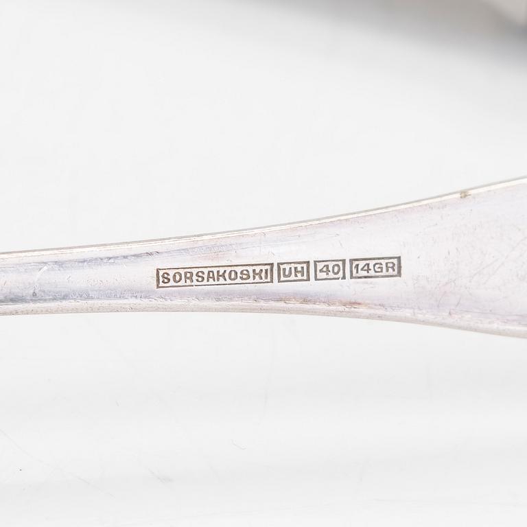 A 78-piece silver 'Chippendale' cutlery set, 1978-2007. Various Finnish manufacturers.