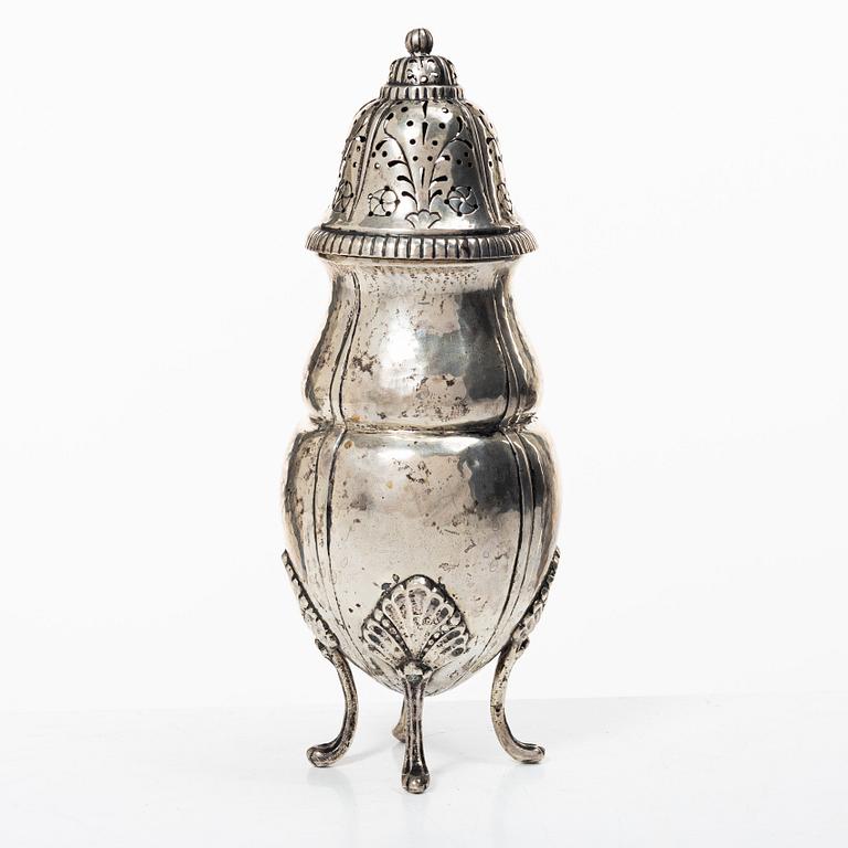 K. Anderson, a Rococo style silver shaker, Stockholm 1928.