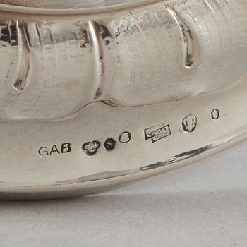 BÄGARE, silver, GAB, Stockholm, 1946, vikt 399 g.
