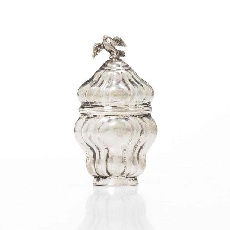 Scent box, silver, mark of Poul Jensen Theilgaard, Odense, Denmark (active 1795-1820).