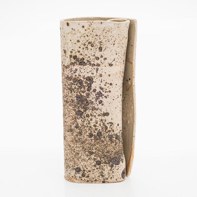 Kyllikki Salmenhaara, a 'winding' stoneware sculpture signed KS.