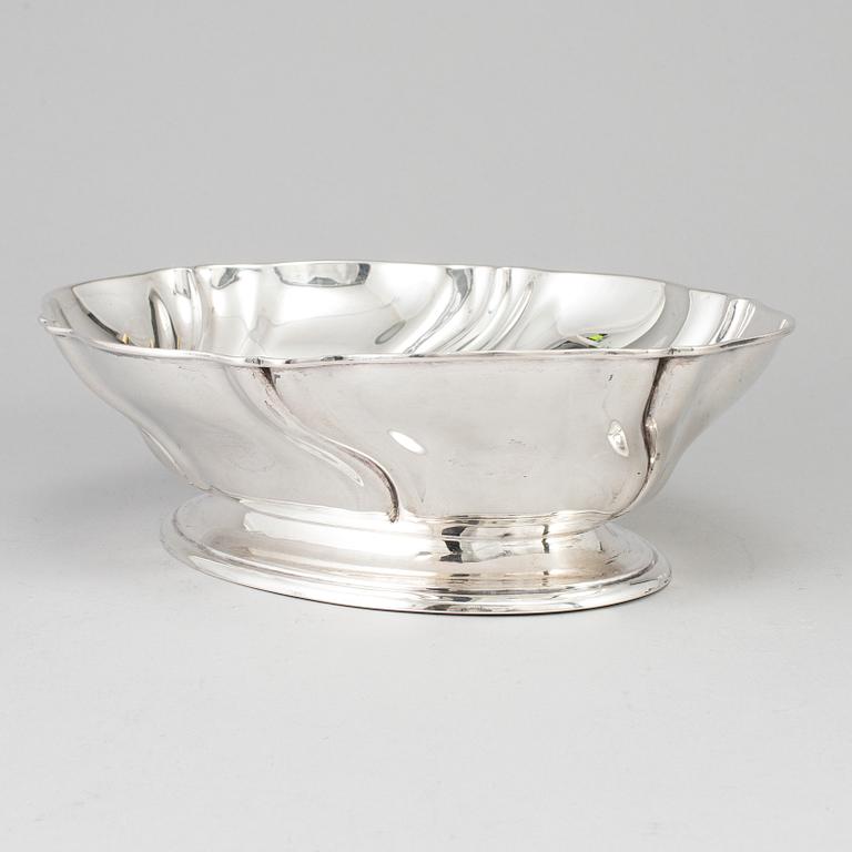 SKÅL/JARDINIÈRE, oval, silver, Köpenhamn 1920.