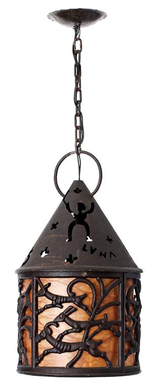 A Carl Elmberg and K. Martin Westerberg cast iron lantern by Näfveqvarn.