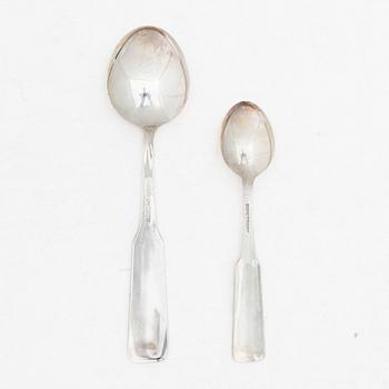 19 silver spoons, model Vinga, Ceson, Gothenburg, 1977–88.