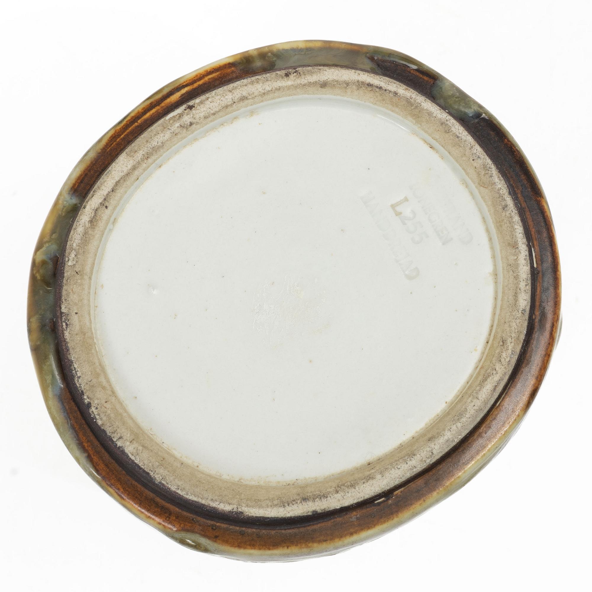 Gertrud Lönegren, Vas, samt skålar, 2 st, stengods, Rörstrand, 1936-1941.