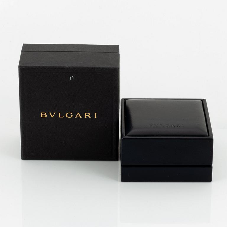 A pair of Bulgari "Tubogas" earrings in 18K gold and steel.