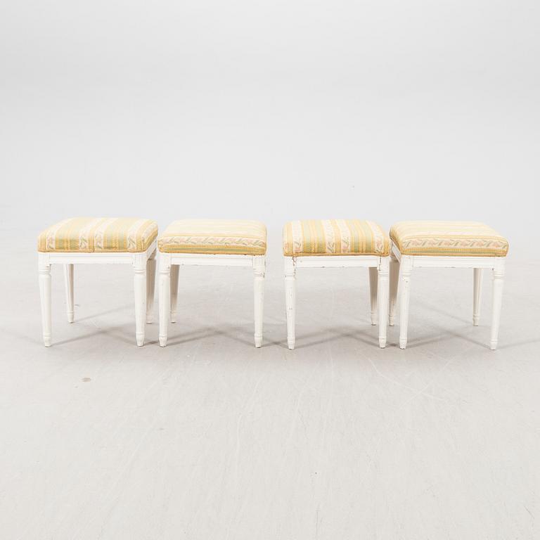 A set of four late Gustavian stolls around 1900.