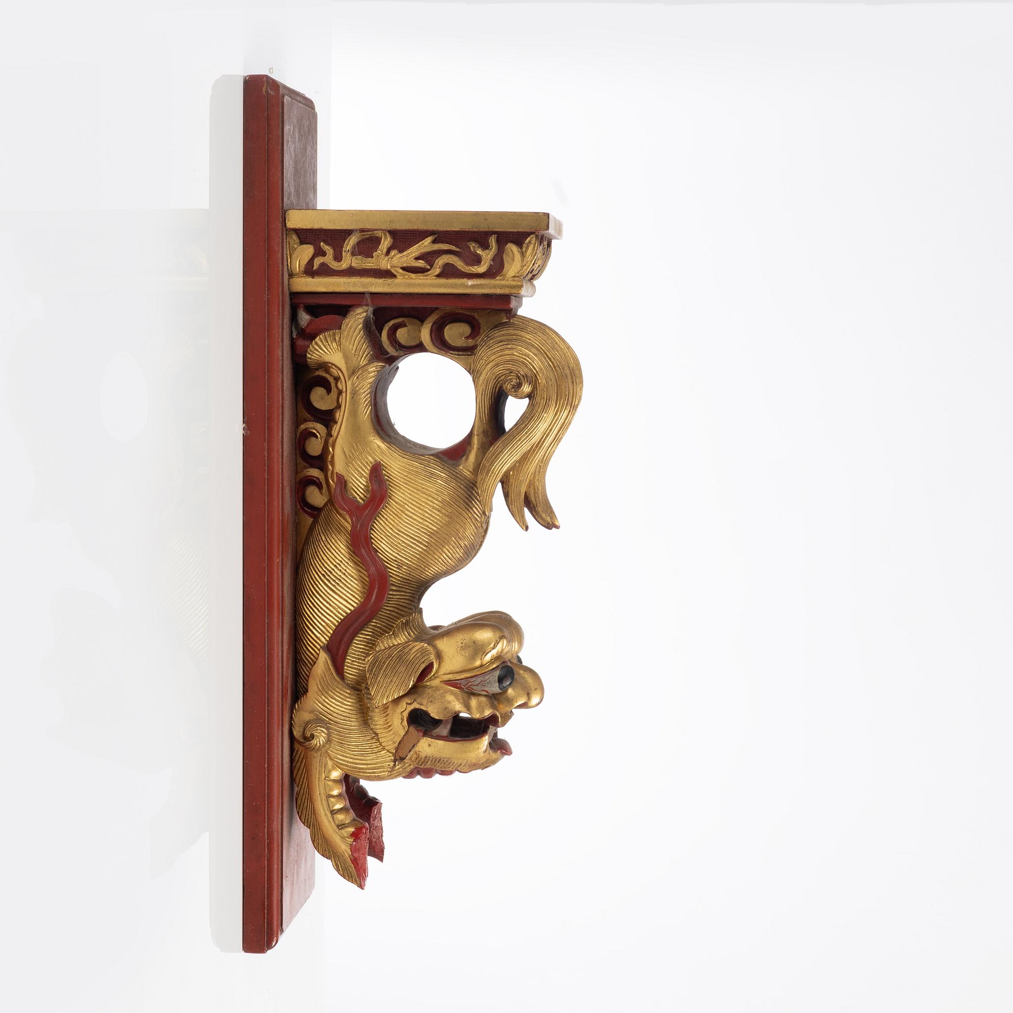 A Chinese decorative wooden console, 20th  entury.