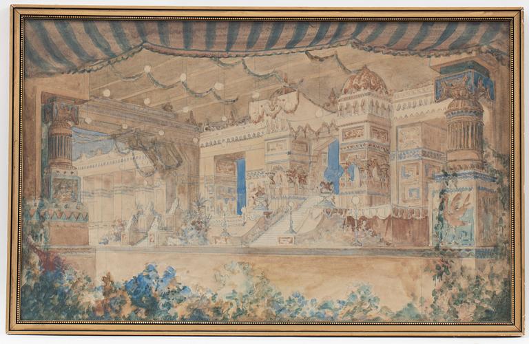 Carl Ludwig Grabow, theatre sketch.