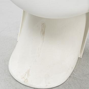 Verner Panton, three white plastic 'Panton Chair Classic', chairs, Vitra, 2008.
