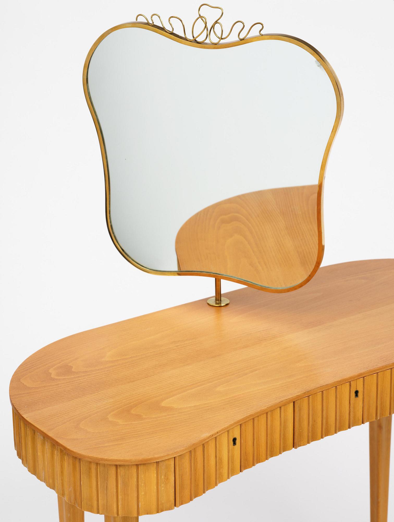 Einar Dahl, a vanity table with stool, cabinetmaker Hjalmar Wikström, for the Stockholm Crafts Association, ca 1939.