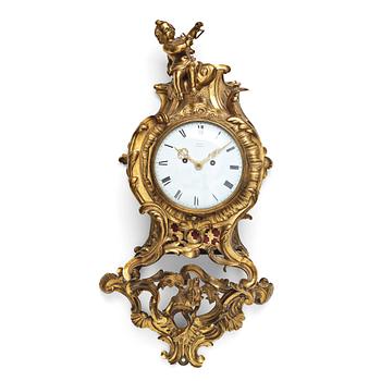 A Rococo mid 18th century cartel clock.