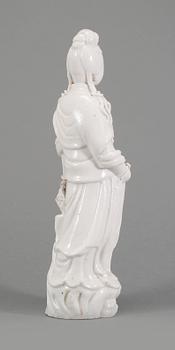 FIGURIN, porslin, blanc de chine, Kina, 1700-/1800-tal.
