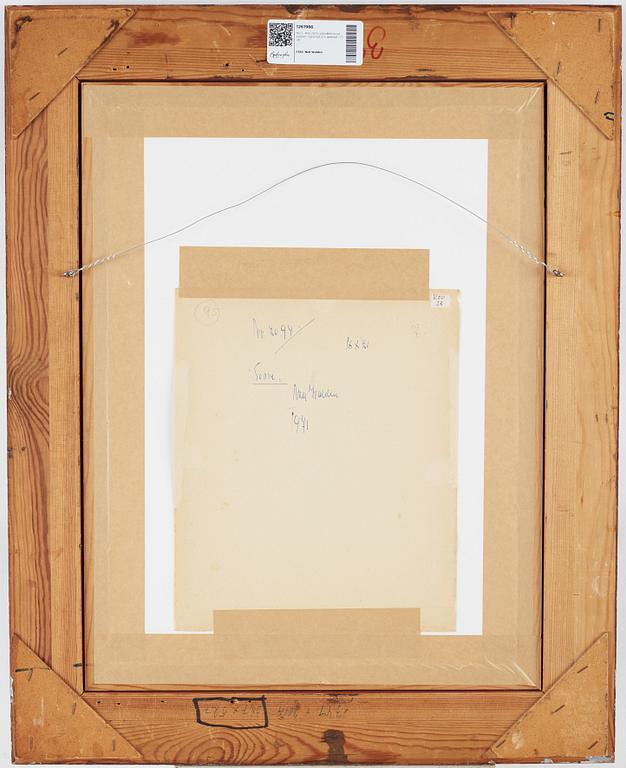 NELL WALDEN, mixed media on paper, signed and dated -71.